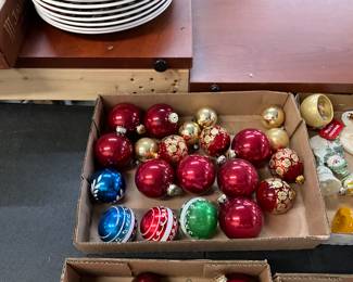 Vintage Assorted Glass Christmas Ornaments