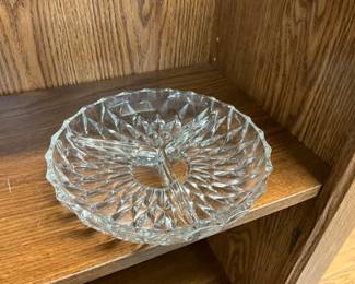 Rossini Crystal Cut Divided Relish Tray