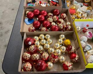Vintage Assorted Glass Christmas Ornaments