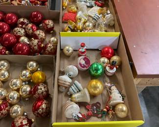 Vintage Assorted Glass Christmas Ornaments