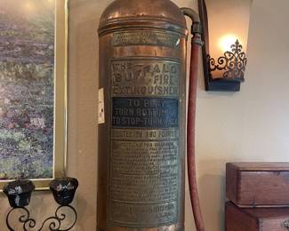 Brass fire extinguisher one of two