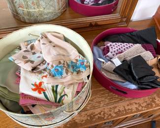 Vintage scarves and gloves 