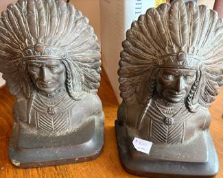 Indian bookends with swastikas