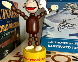 Vtg. Push Up toy Curious George