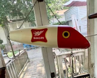 Vtg. Large Miller High Life fishing lure