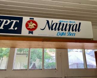 Lighted - Light Beers Dept. Anheuser Busch Natural Light Beer sign - works