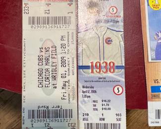 Vtg. Chicago Cubs game tickets - 5-01-2009 & 4-12-2006