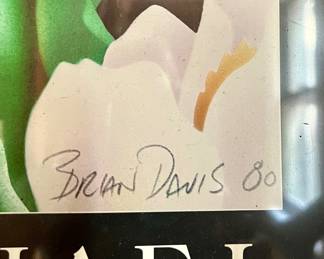 Signed 1980's Brian Davis - Parrot III - Galerie Michael Centruy City/Los Angeles poster