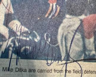 1-27-1986 Autographed "Bears bring it home" - Michael Singletary