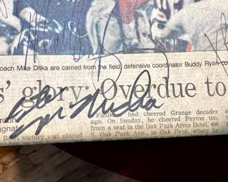 1-27-1986 Autographed "Bears bring it home" - Steve McMichael