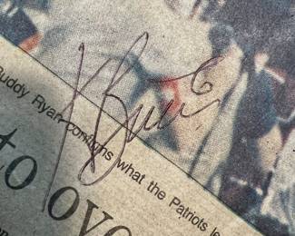 1-27-1986 Autographed "Bears bring it home" - Kevin Butler
