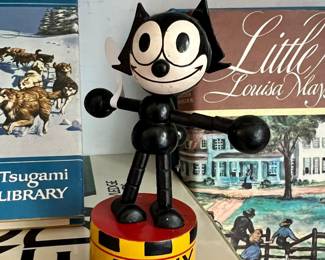 Vtg. Felic the Cat - Push Up toy