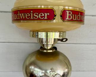 Vtg. Budweiser beer wall light