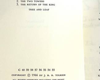 JRR Tolkien, The Hobbit 1966, 40th edition
