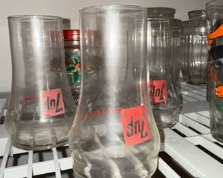 Vintage 7-Up glasses