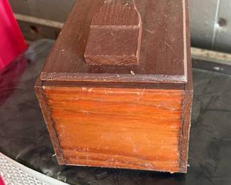wood shoe shine box