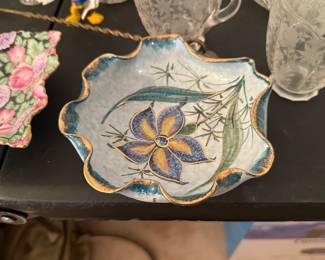 Italian Handmade & Handpainted ceramic Candy dish