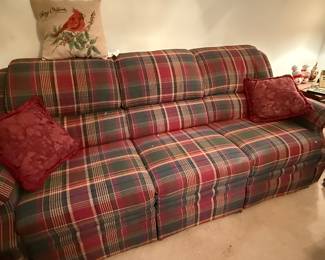 Sofa with reclining ends
