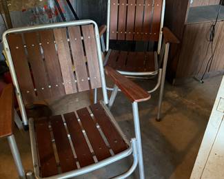 Vintage Redwood Folding Chairs