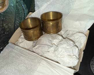 Boxed Brass Napkin Rings