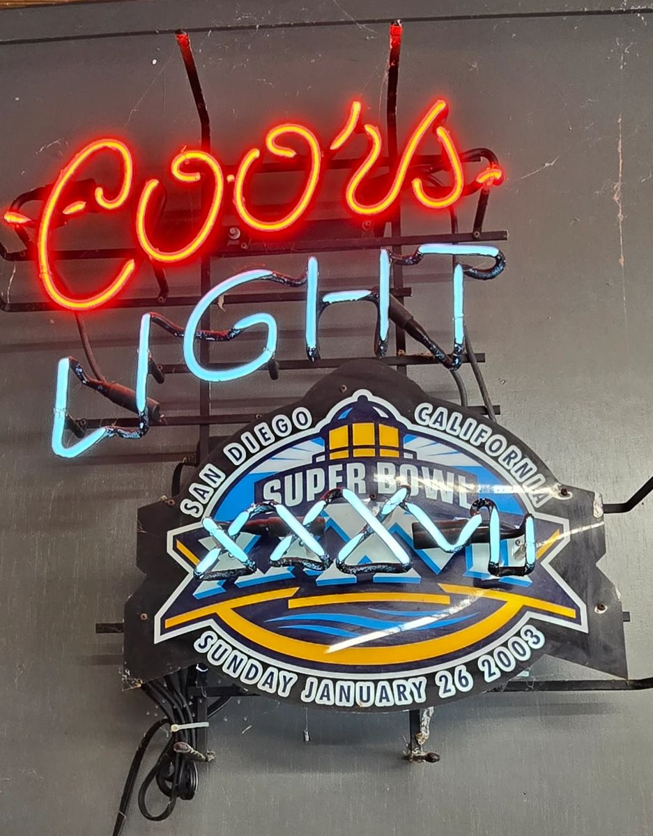 Here we go! Get comfy grab you a beer or cup of coffee! Coors Light Superbowl 2003 Neon Sign