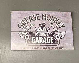 Grease Monkey Metal Sign