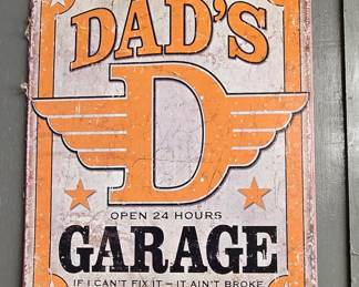 Dad's Garage Metal Sign