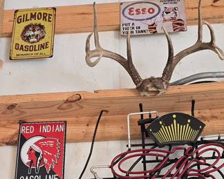 Gilmore - Red Indian - Esso Metal Signs - Deer Horns
