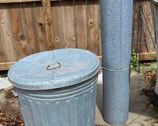 Metal Trash Can - Pipe