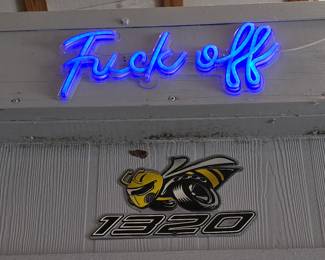 F Off Neon Sign - 1320 Metal Sign