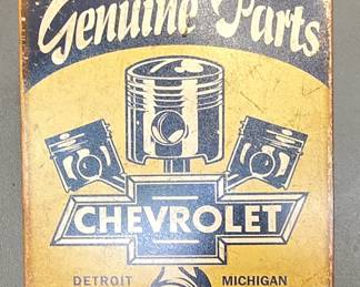 Chevrolet Genuine Parts Metal Sign