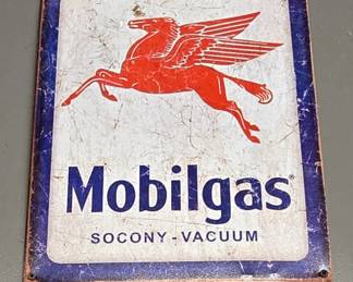 Mobilgas Metal Sign
