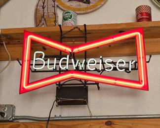 Budweiser Neon Sign - Indian Cheifs Sign