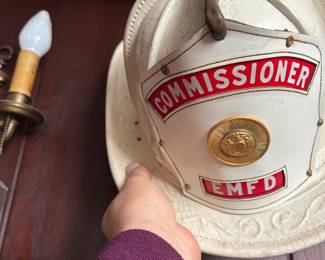 Vintage fire chief hat