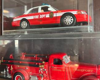 Die cast fire trucks