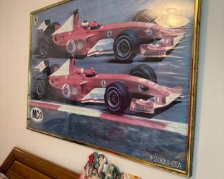 Ferrari racing poster