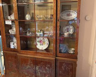 Vintage Asian curio/ China cabinet