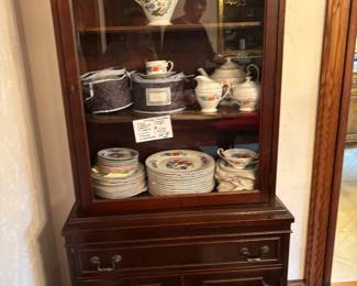 Vintage mahogany curio cabinet