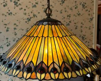 Stained glass light fixture