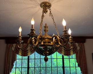 Brass chandelier