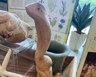 Carved Snake from petrified wood - right side