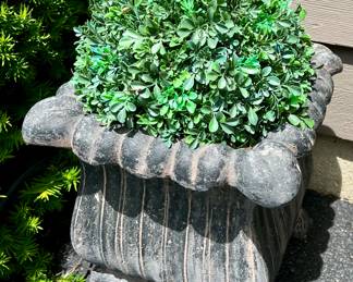 1 of 2 Planter w/faux plant