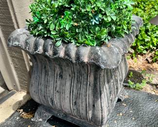 1 of 2 Planter w/faux plant