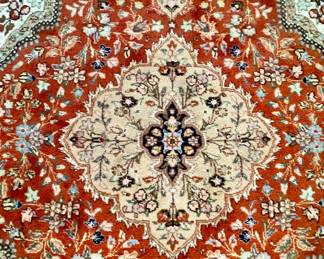 Stunning hand stitched wool rug