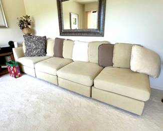 This 7 pc couch set can be set up in different designs to best fit your needs