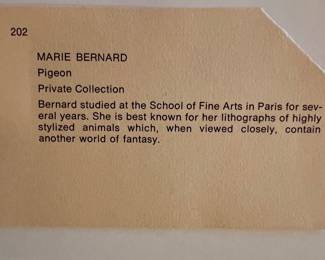Marie Bernard "Pigeon" - Private Collection