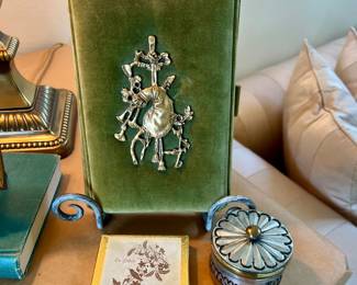 Vtg. Felt covered address book