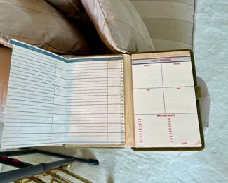 Vtg. Felt covered address book