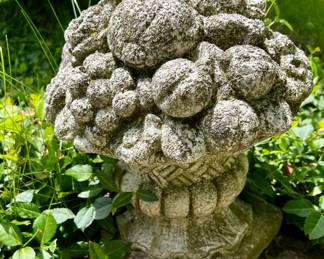 1 of 2 Cement garden fruit statues