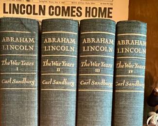 Set of 4 Abraham Lincoln "The War Years" books